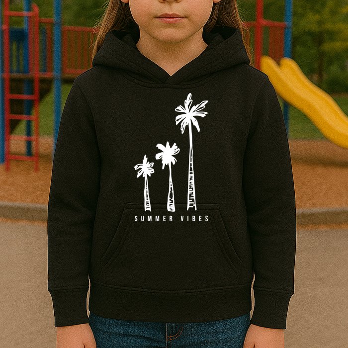 Summer Vibes Retro Palm Tree Kids Hoodie