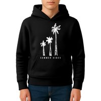 Summer Vibes Retro Palm Tree Kids Hoodie