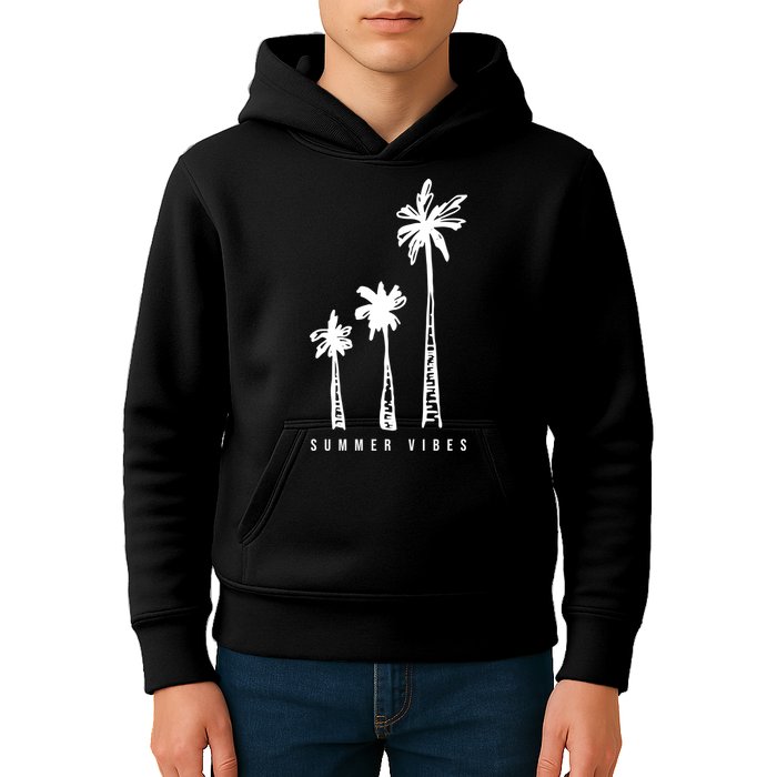 Summer Vibes Retro Palm Tree Kids Hoodie