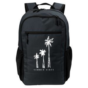 Summer Vibes Retro Palm Tree Daily Commute Backpack