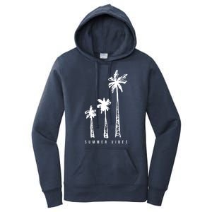 Summer Vibes Retro Palm Tree Women's Pullover Hoodie