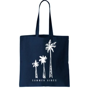 Summer Vibes Retro Palm Tree Tote Bag