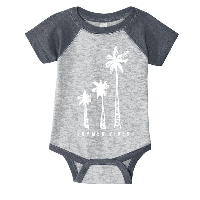 Summer Vibes Retro Palm Tree Infant Baby Jersey Bodysuit