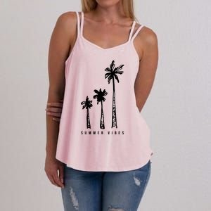 Summer Vibes Retro Palm Tree Women's Strappy Tank