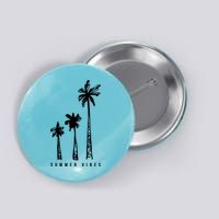 Summer Vibes Retro Palm Tree Button