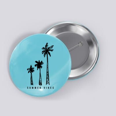 Summer Vibes Retro Palm Tree Button