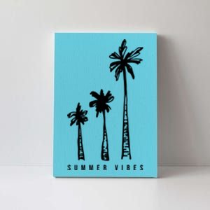 Summer Vibes Retro Palm Tree Canvas