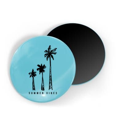 Summer Vibes Retro Palm Tree Magnet