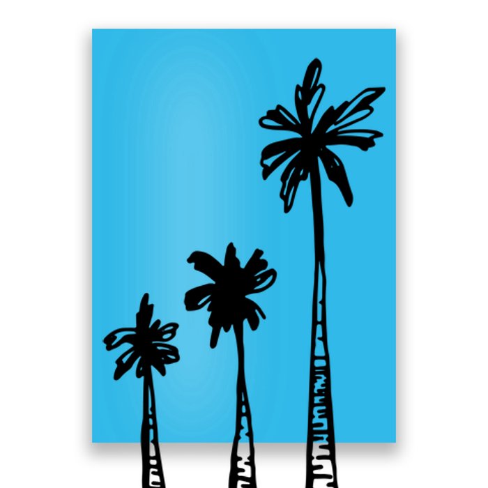 Summer Vibes Retro Palm Tree Poster