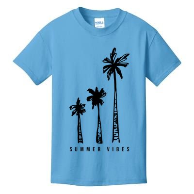 Summer Vibes Retro Palm Tree Kids T-Shirt