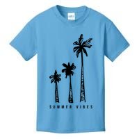 Summer Vibes Retro Palm Tree Kids T-Shirt