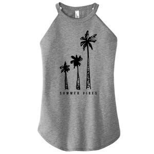 Summer Vibes Retro Palm Tree Women's Perfect Tri Rocker Tank