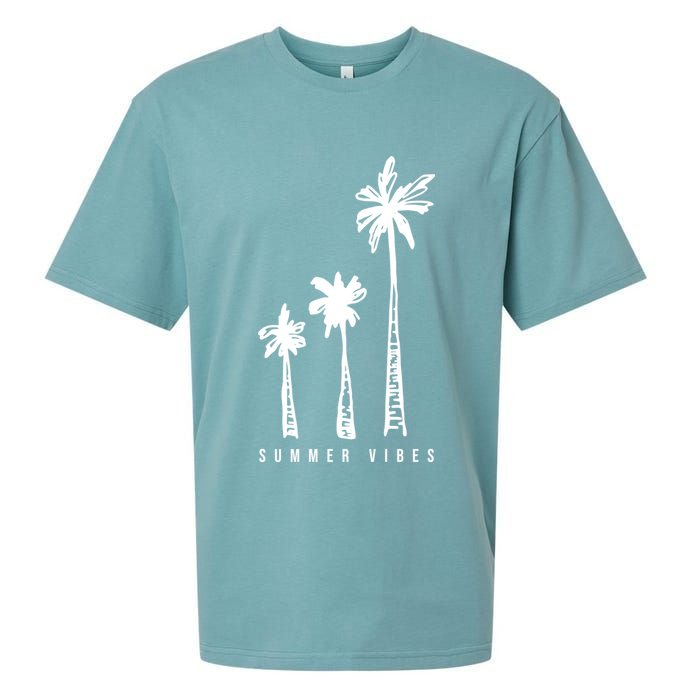 Summer Vibes Retro Palm Tree Sueded Cloud Jersey T-Shirt