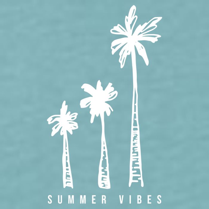Summer Vibes Retro Palm Tree Sueded Cloud Jersey T-Shirt
