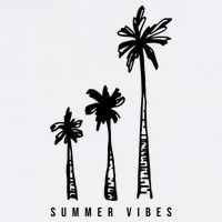 Summer Vibes Retro Palm Tree Garment-Dyed Sweatshirt