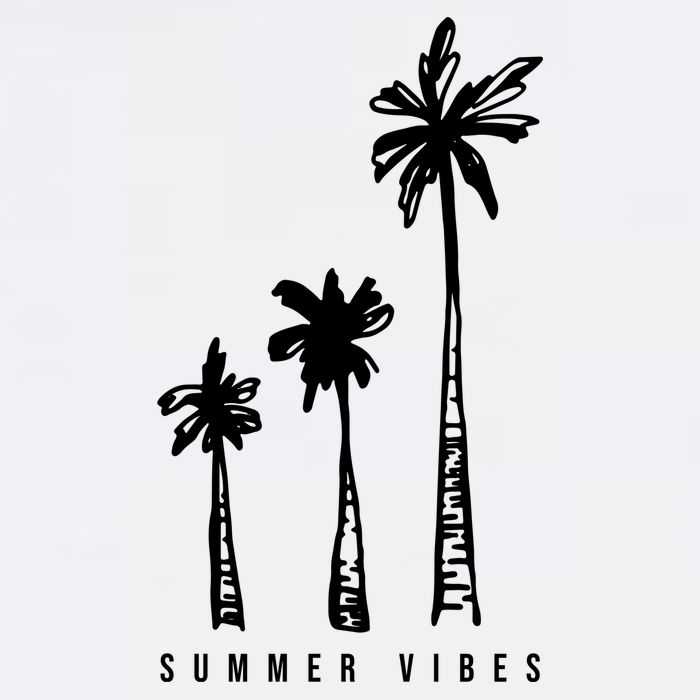 Summer Vibes Retro Palm Tree Garment-Dyed Sweatshirt