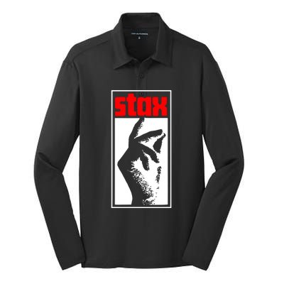 Stax Volt Records Silk Touch Performance Long Sleeve Polo