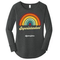 Superintendent Vintage Retro Funny Title Birthday Coworker Women's Perfect Tri Tunic Long Sleeve Shirt