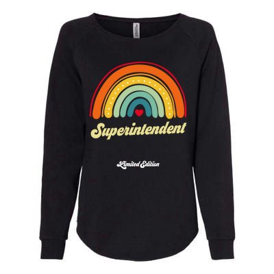 Superintendent Vintage Retro Funny Title Birthday Coworker Womens California Wash Sweatshirt