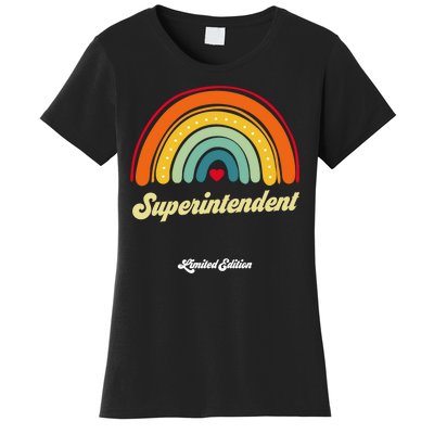 Superintendent Vintage Retro Funny Title Birthday Coworker Women's T-Shirt