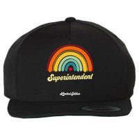 Superintendent Vintage Retro Funny Title Birthday Coworker Wool Snapback Cap