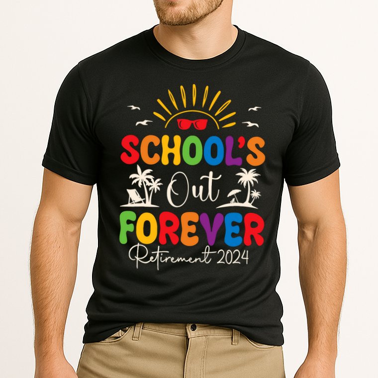 Summer Vacation Retro SchoolS Out Forever Retirement 2024 Performance Shirt