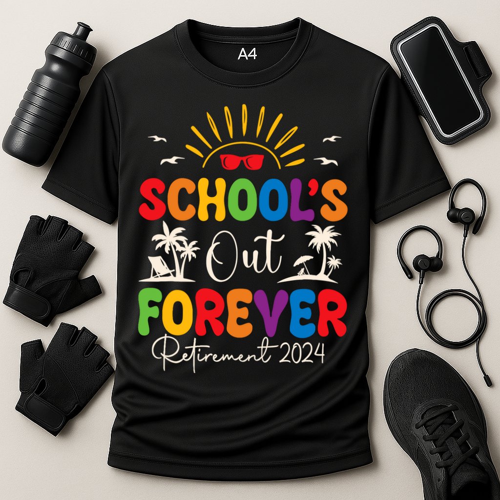 Summer Vacation Retro SchoolS Out Forever Retirement 2024 Performance Shirt