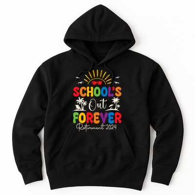 Summer Vacation Retro SchoolS Out Forever Retirement 2024 Hoodie