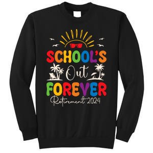 Summer Vacation Retro SchoolS Out Forever Retirement 2024 Sweatshirt