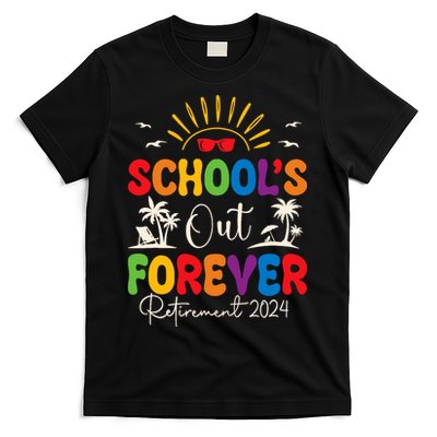 Summer Vacation Retro SchoolS Out Forever Retirement 2024 T-Shirt