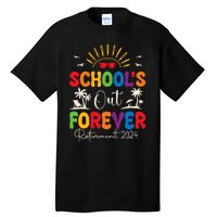 Summer Vacation Retro SchoolS Out Forever Retirement 2024 Tall T-Shirt