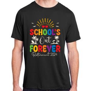 Summer Vacation Retro SchoolS Out Forever Retirement 2024 Adult ChromaSoft Performance T-Shirt