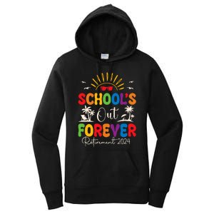 Summer Vacation Retro SchoolS Out Forever Retirement 2024 Women's Pullover Hoodie