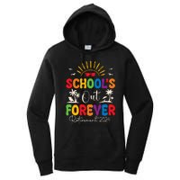 Summer Vacation Retro SchoolS Out Forever Retirement 2024 Women's Pullover Hoodie