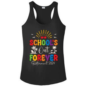 Summer Vacation Retro SchoolS Out Forever Retirement 2024 Ladies PosiCharge Competitor Racerback Tank