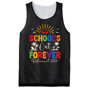 Summer Vacation Retro SchoolS Out Forever Retirement 2024 Mesh Reversible Basketball Jersey Tank