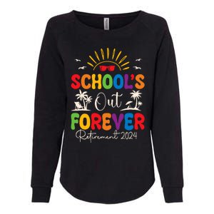 Summer Vacation Retro SchoolS Out Forever Retirement 2024 Womens California Wash Sweatshirt