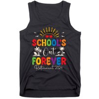 Summer Vacation Retro SchoolS Out Forever Retirement 2024 Tank Top