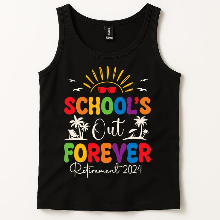 Summer Vacation Retro SchoolS Out Forever Retirement 2024 Tank Top