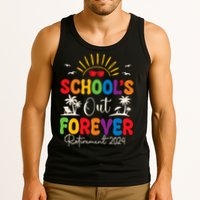 Summer Vacation Retro SchoolS Out Forever Retirement 2024 Tank Top