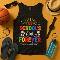 Summer Vacation Retro SchoolS Out Forever Retirement 2024 Tank Top