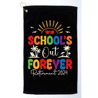 Summer Vacation Retro SchoolS Out Forever Retirement 2024 Golf Towel
