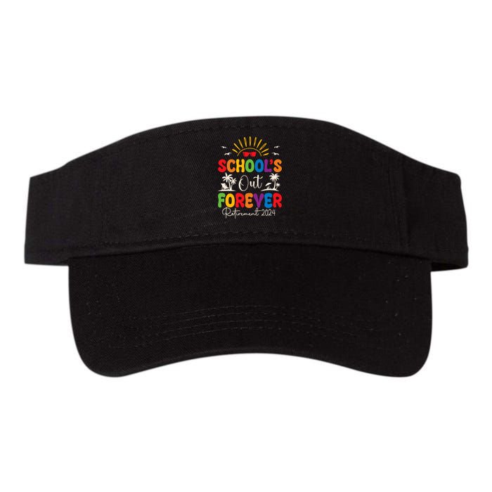 Summer Vacation Retro SchoolS Out Forever Retirement 2024 Valucap Bio-Washed Visor