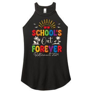 Summer Vacation Retro SchoolS Out Forever Retirement 2024 Women's Perfect Tri Rocker Tank