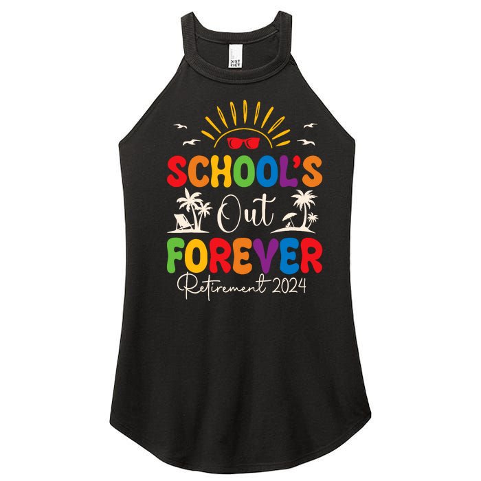 Summer Vacation Retro SchoolS Out Forever Retirement 2024 Women's Perfect Tri Rocker Tank