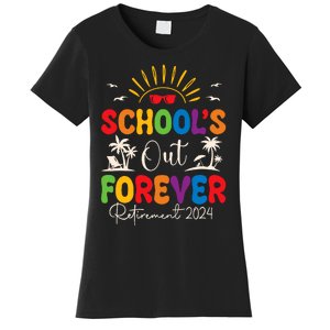 Summer Vacation Retro SchoolS Out Forever Retirement 2024 Women's T-Shirt