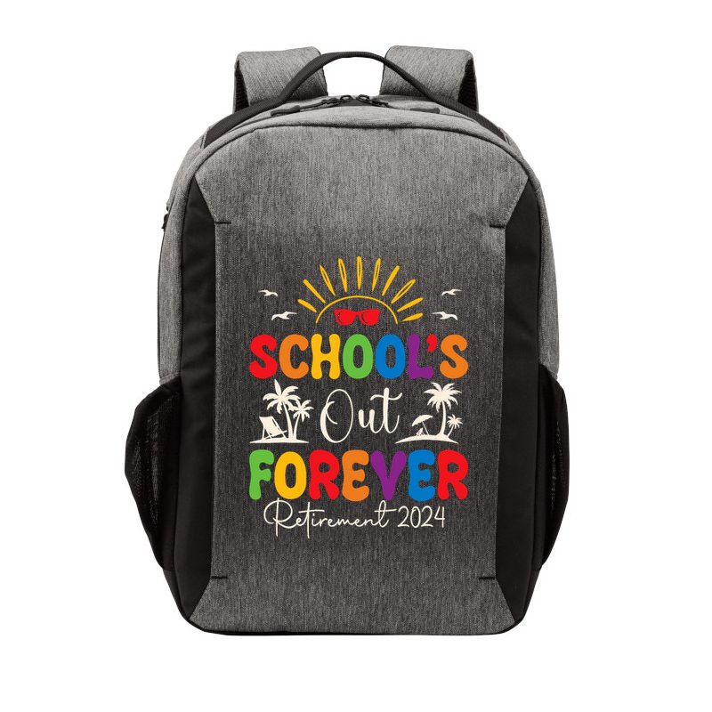 Summer Vacation Retro SchoolS Out Forever Retirement 2024 Vector Backpack