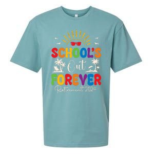 Summer Vacation Retro SchoolS Out Forever Retirement 2024 Sueded Cloud Jersey T-Shirt