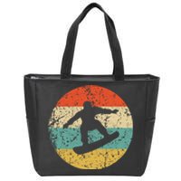 Snowboarding Vintage Retro Snowboarder Zip Tote Bag