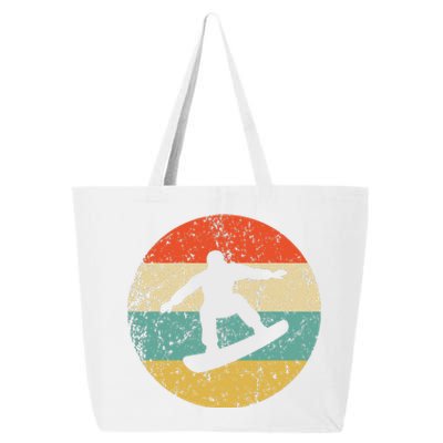 Snowboarding Vintage Retro Snowboarder 25L Jumbo Tote